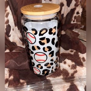 Glass Cup with Wooden Lid